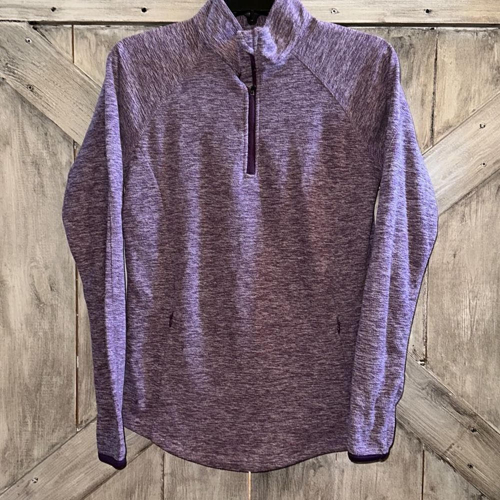 BCG Purple Plum Heathered Fleece Pullover